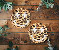 Cheetah Smiley Ceramic Car Coasters