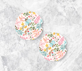 Pastel Florals Ceramic Car Coasters