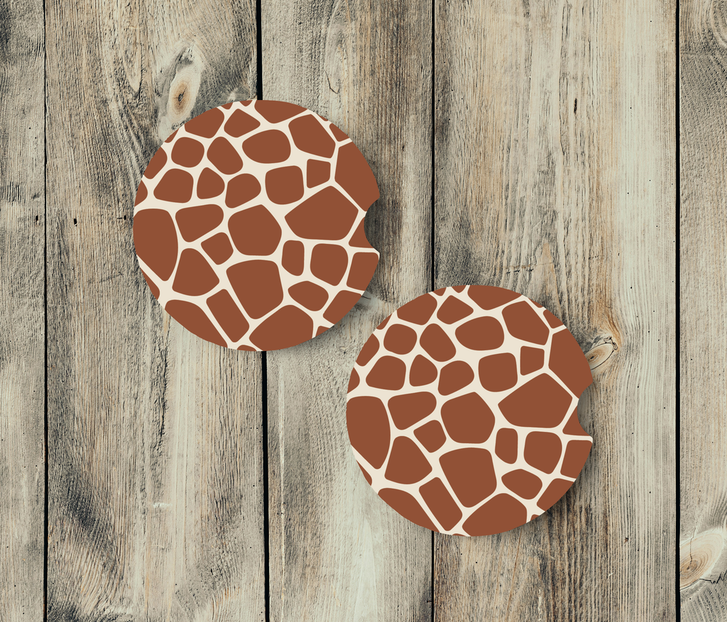 Giraffe Ceramic Car Coasters