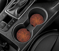 Rustic Ember Ceramic Car Coasters