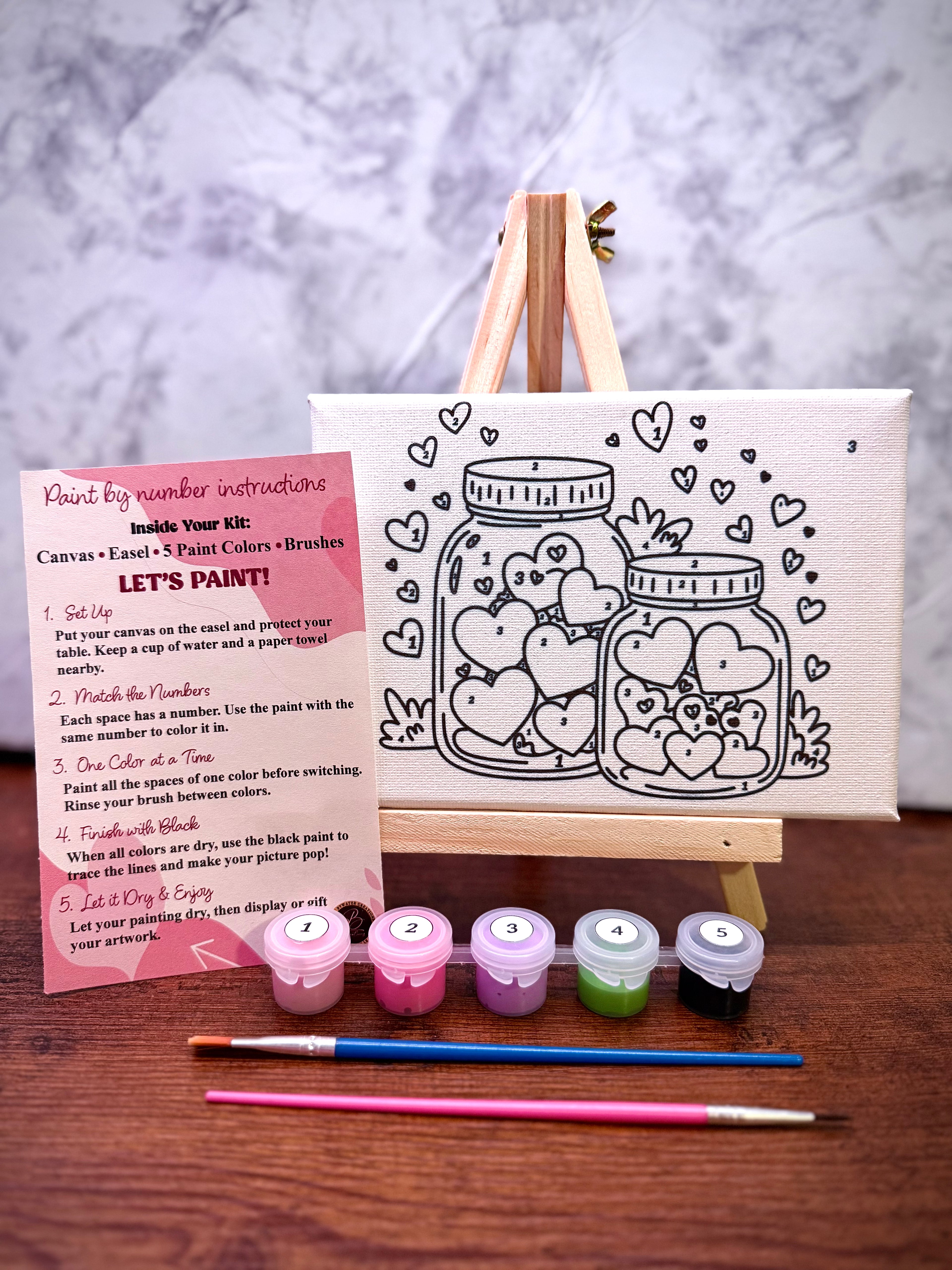 Jar of Hearts Paint-By-Number Kit