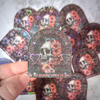 Find Someone Who Grows Flowers Holographic Sticker