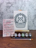 Kitten in Basket Paint-By-Number Kit