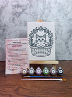 Kitten in Basket Paint-By-Number Kit