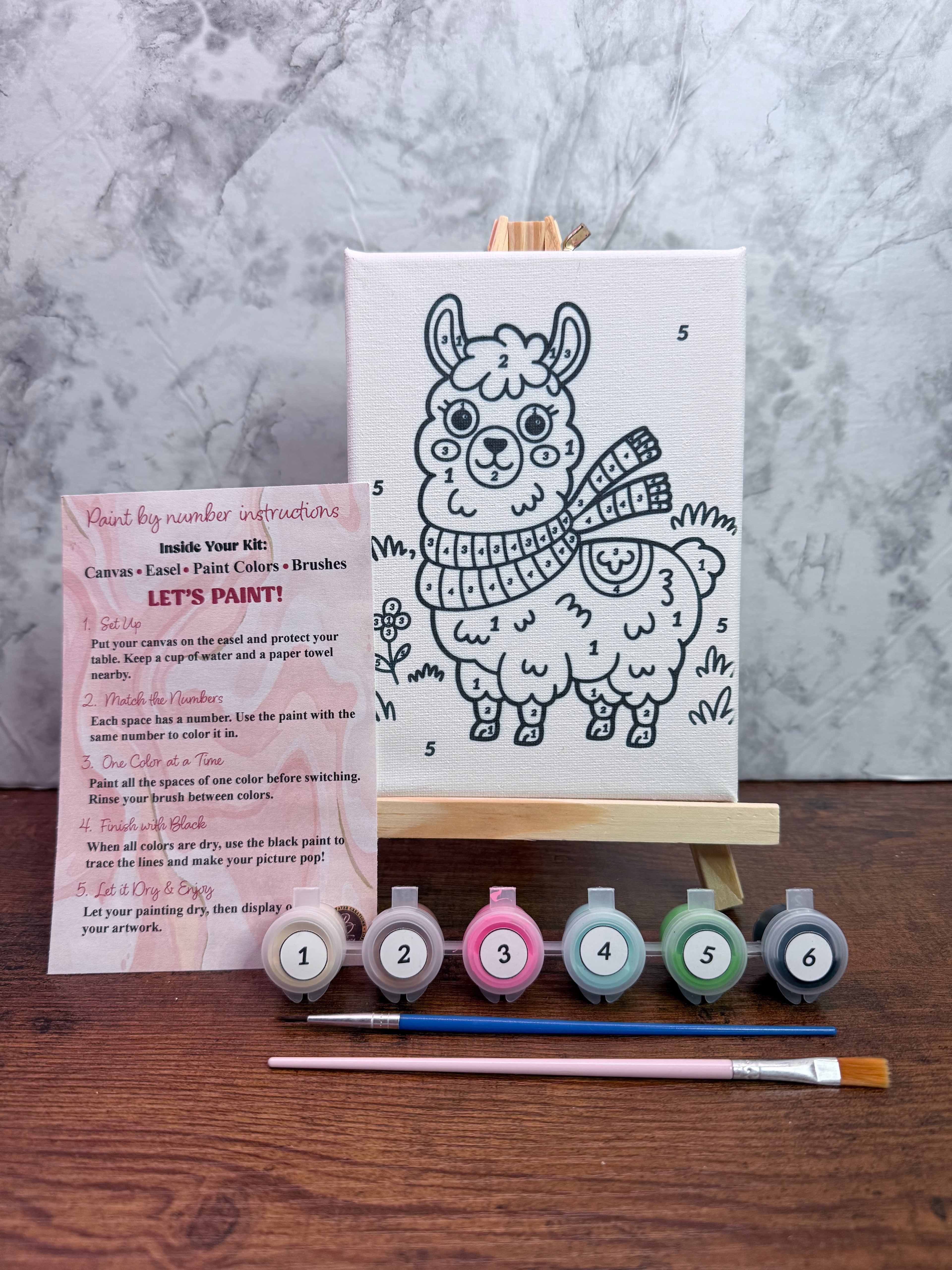 Llama Paint-By-Number Kit
