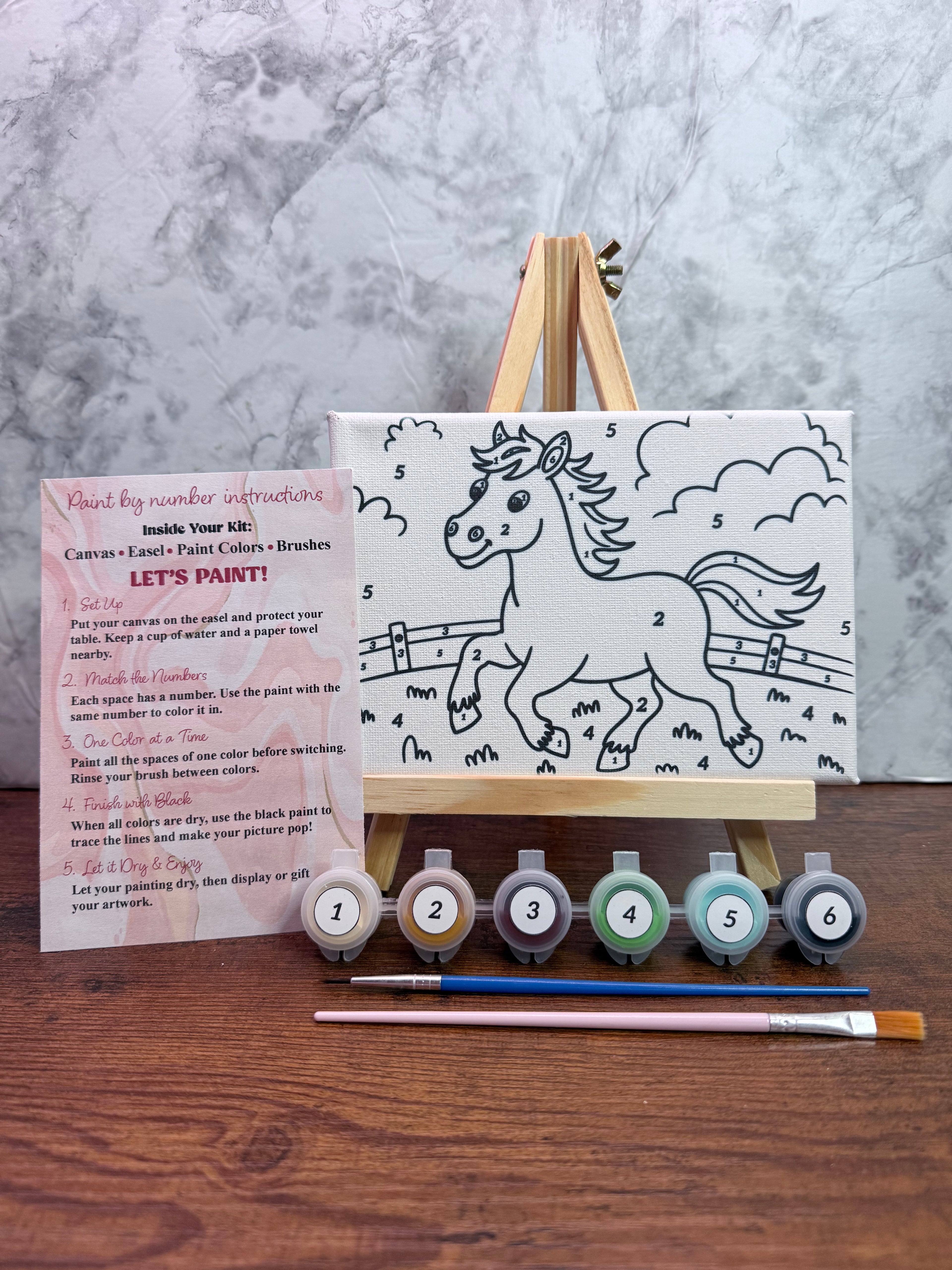 Horse Paint-By-Number Kit
