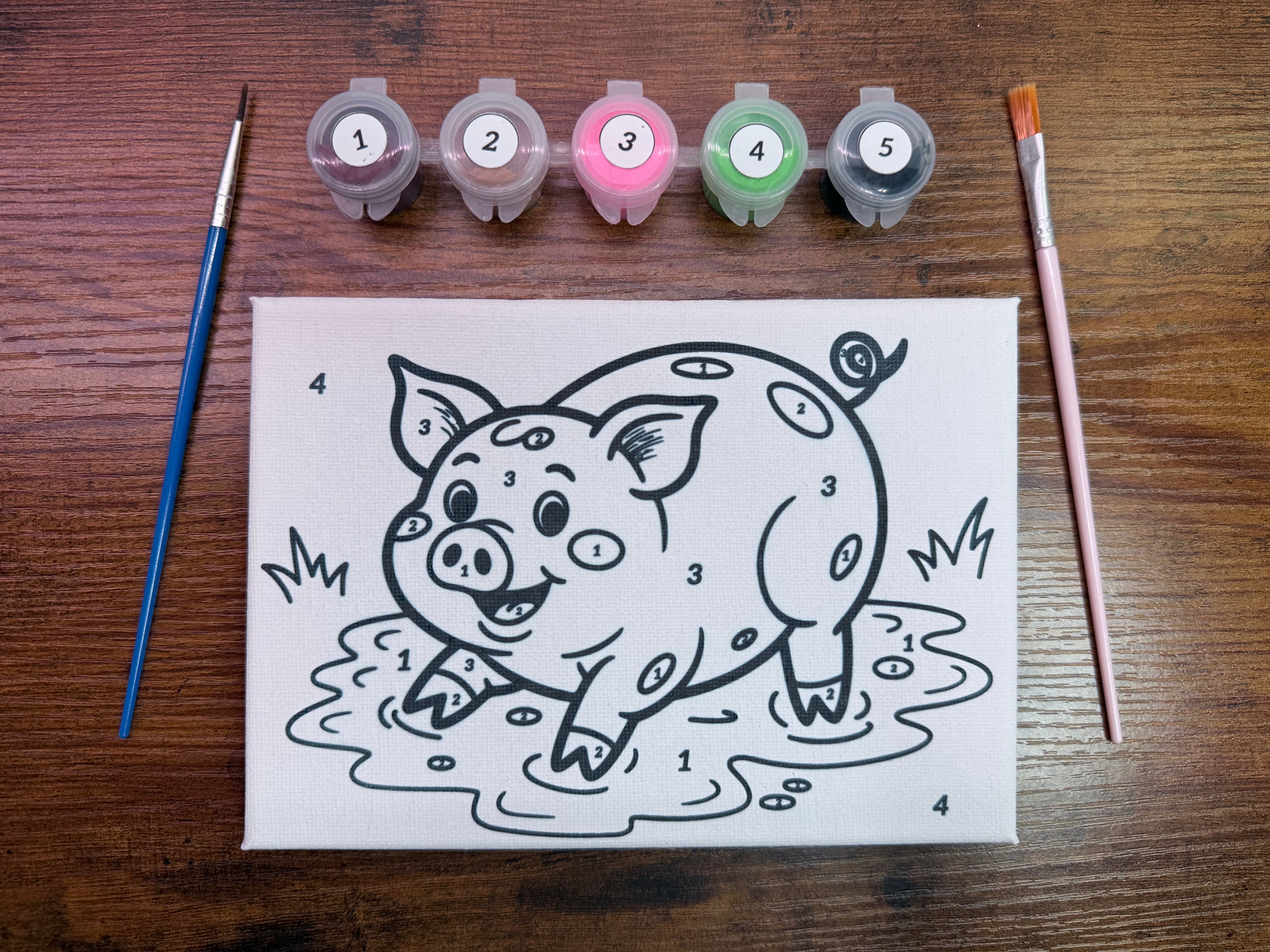 Muddy Piggy Paint-By-Number Kit