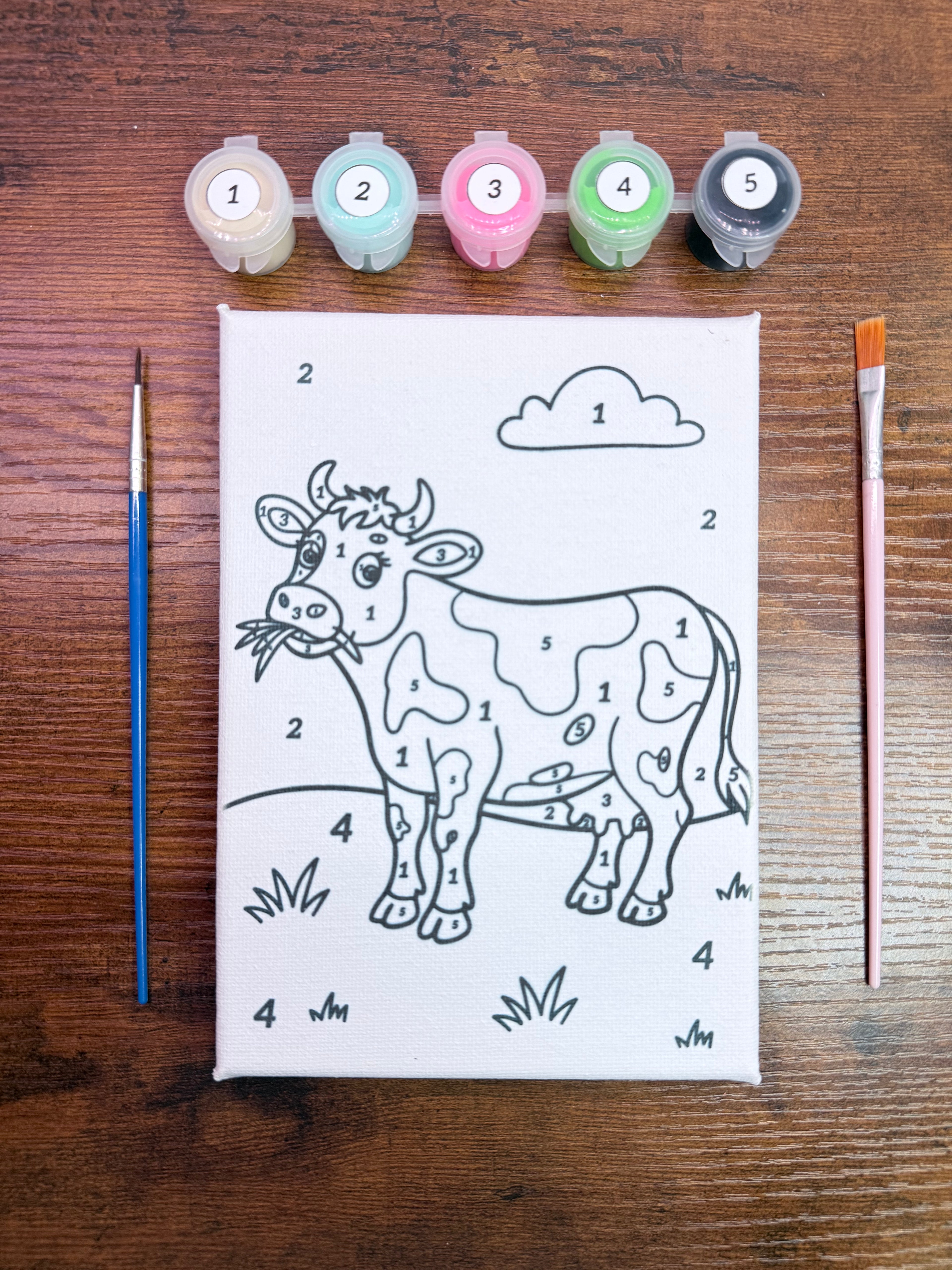 Cow Paint-By-Number Kit