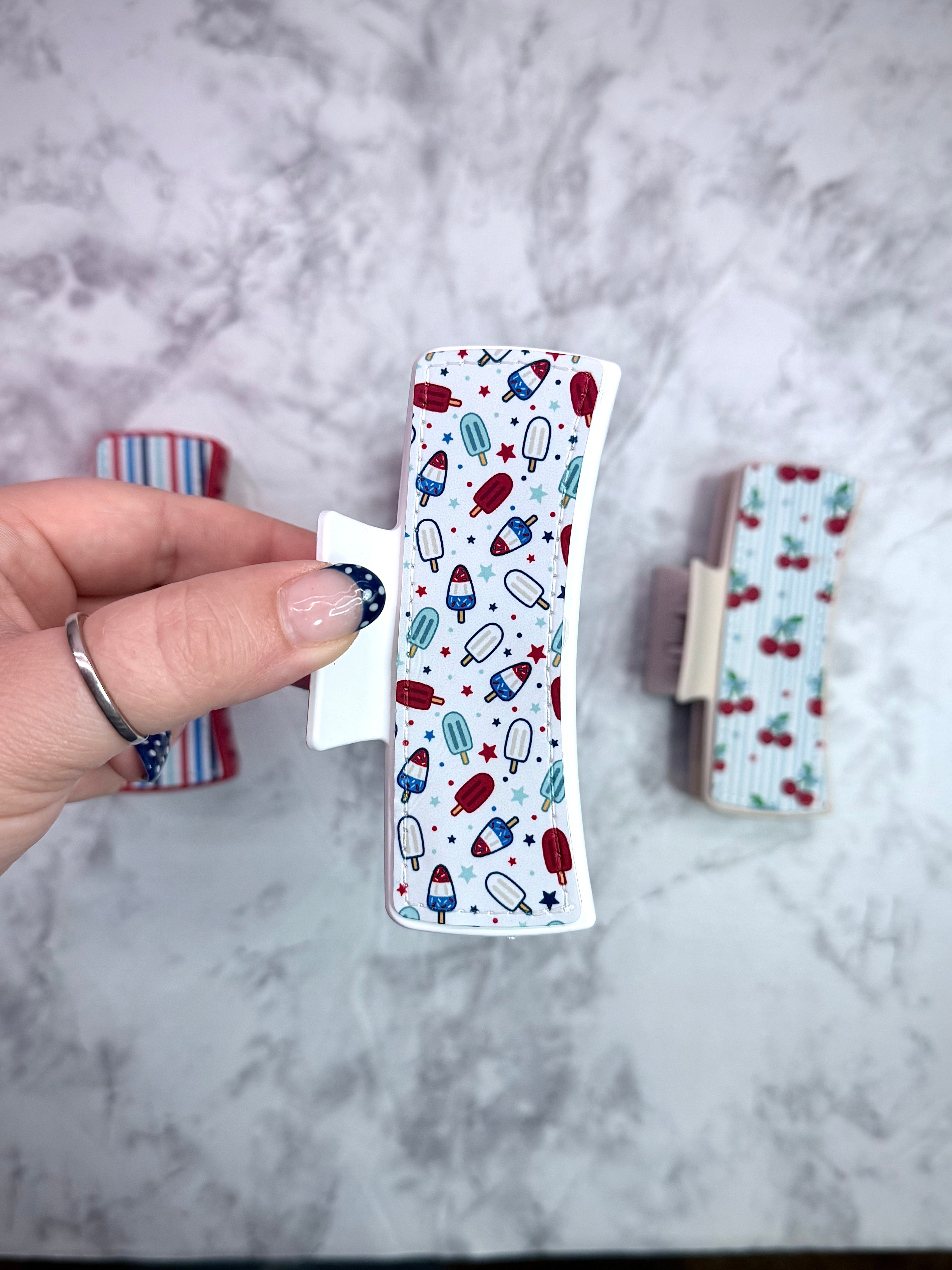 Cute Bomb Pop Large Claw Clip