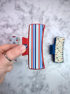 Patriotic Stripes Large Claw Clip