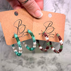 Beaded Handmade Hoop Earrings