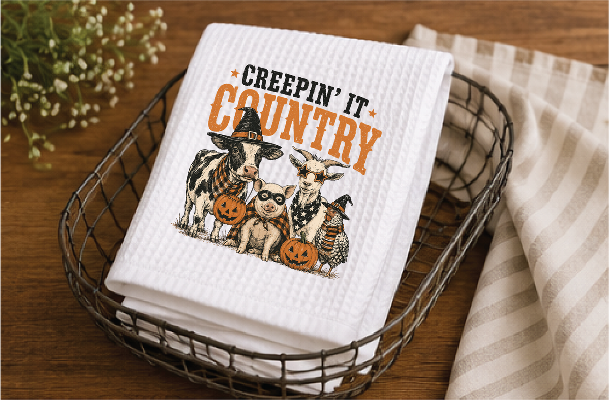 Creepin' It Country Dish Towel