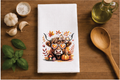 Fall Highland Cow with Sunglasses Dish Towel