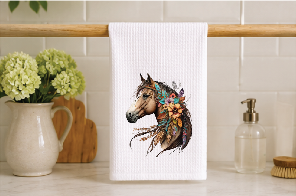 Wildflower Horse Dish Towel