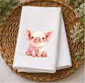 Cute Pink Piggy Dish Towel