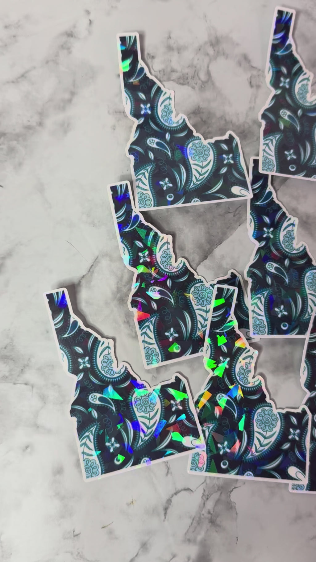 Idaho Paisley Holographic Sticker