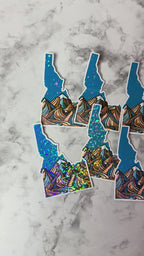 Idaho Mountains Holographic Sticker