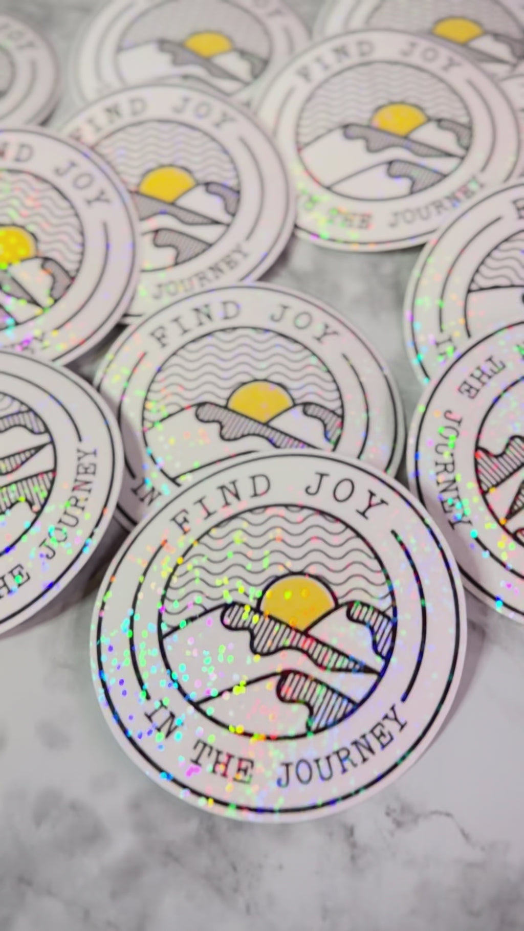 Find Joy In The Journey Holographic Sticker