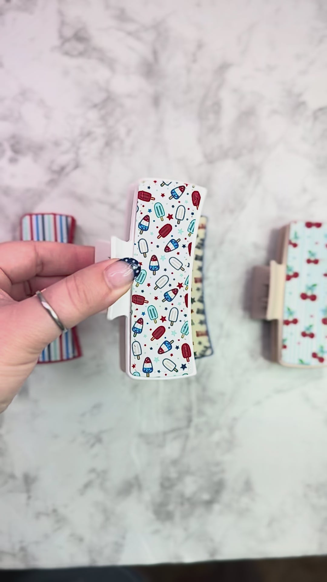 Cute Bomb Pop Large Claw Clip