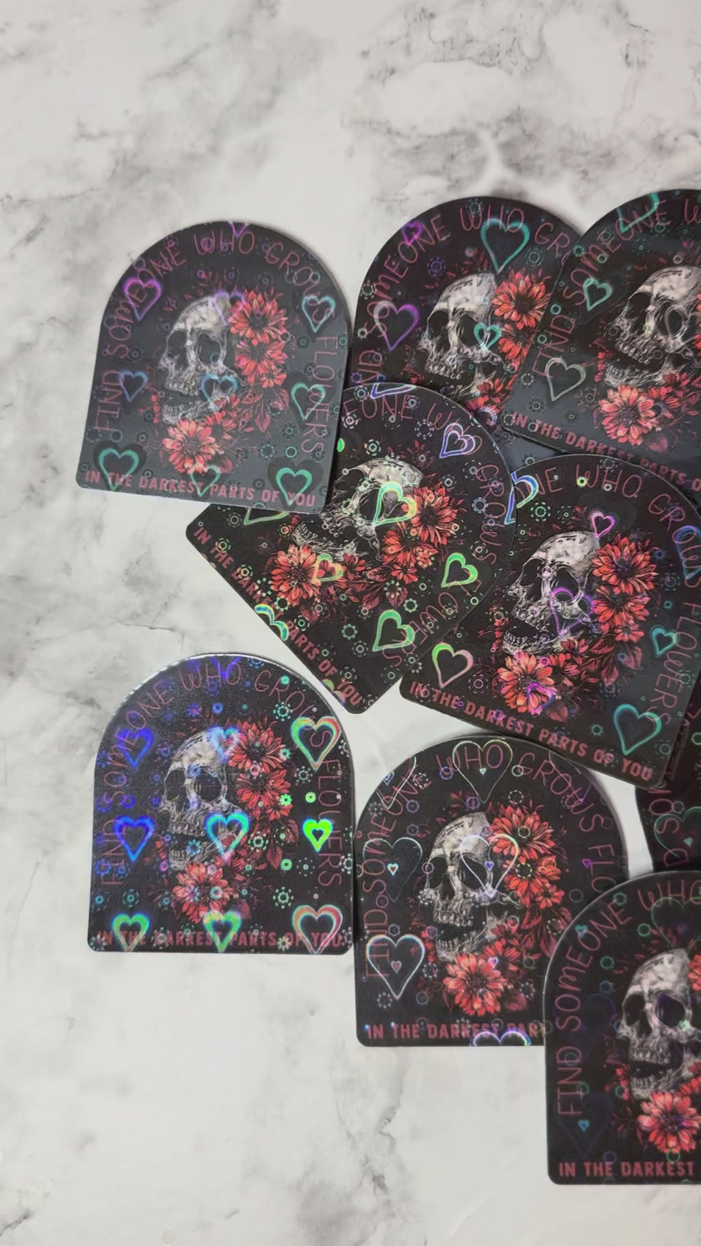 Find Someone Who Grows Flowers Holographic Sticker