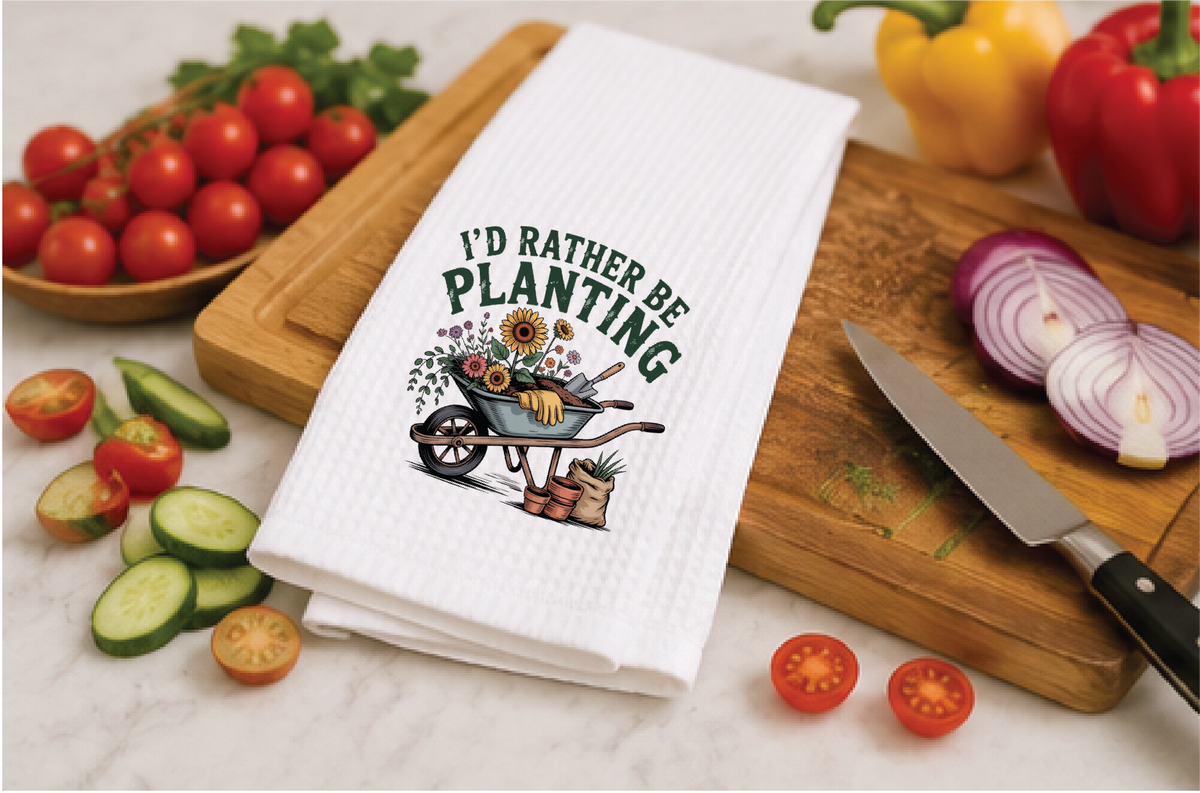 I'd Rather Be Planting Dish Towel