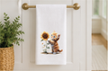 Kitten With Sunflower Dish Towel