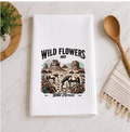Wild Flowers and Wild Horses Dish Towel