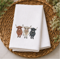 Christmas Highland Cows Dish Towel